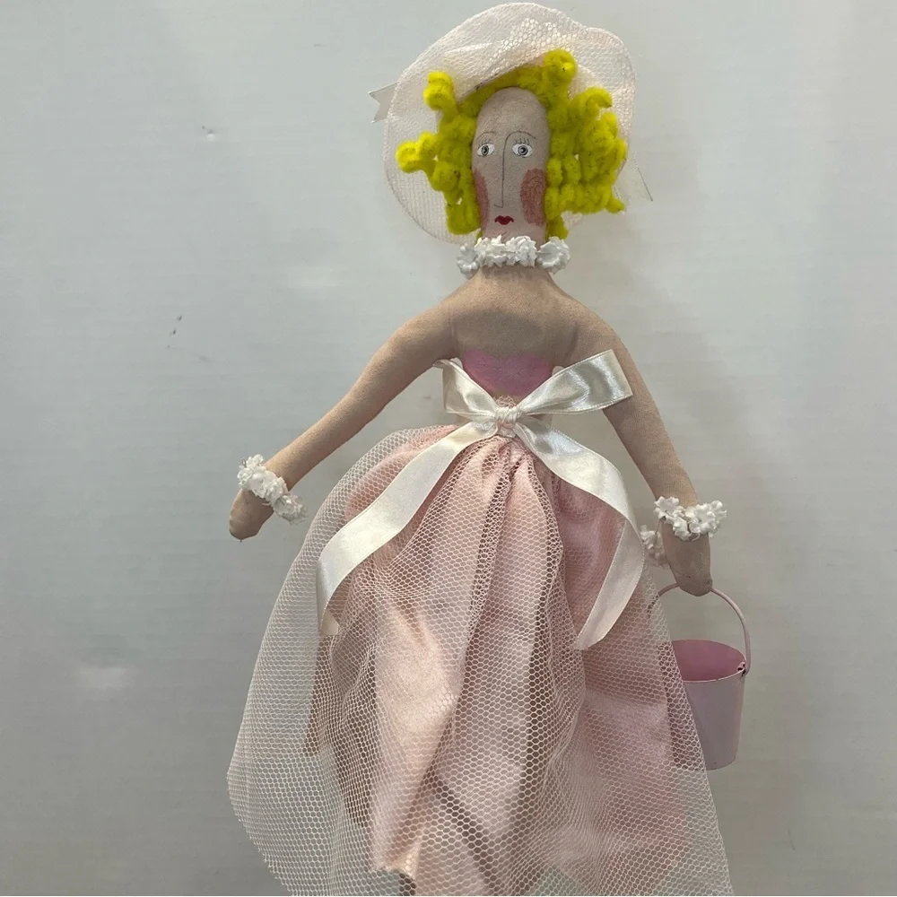 Whimsical hand painted textile Doll. Ballerina. Tooth fairy. Pre-owned